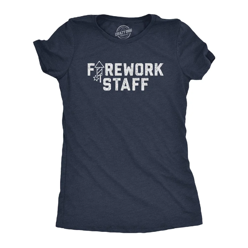 Firework Staff Women's T Shirt-- Lace Blend Ribbed Blend Corduroy Blend