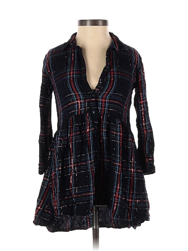 3/4 Sleeve Button Down Shirt-- Elasticated Padded Insulated