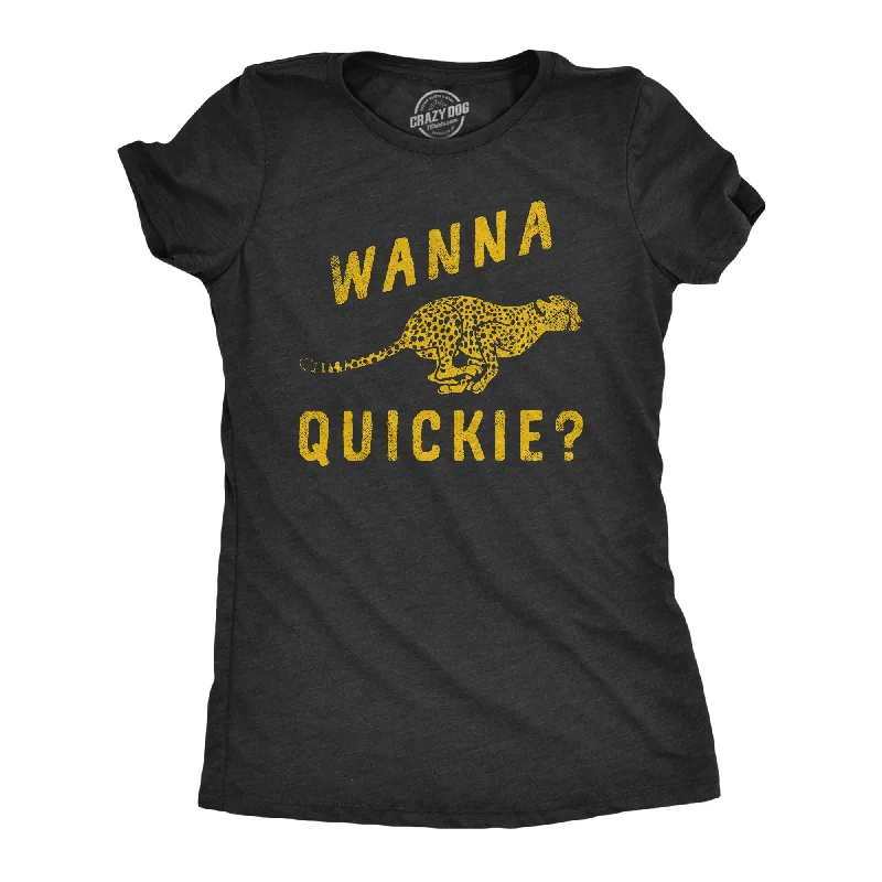 Wanna Quickie Women's T Shirt-- Chenille Fabric Brocade Fabric Lace Fabric