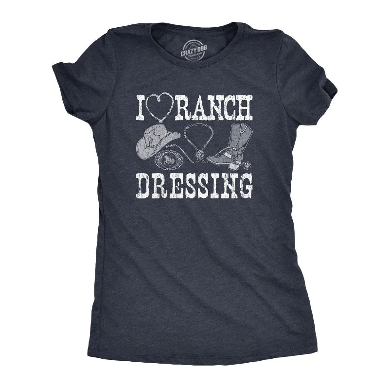 I Heart Ranch Dressing Women's T Shirt-- Collared Crew Neck Turtle Neck