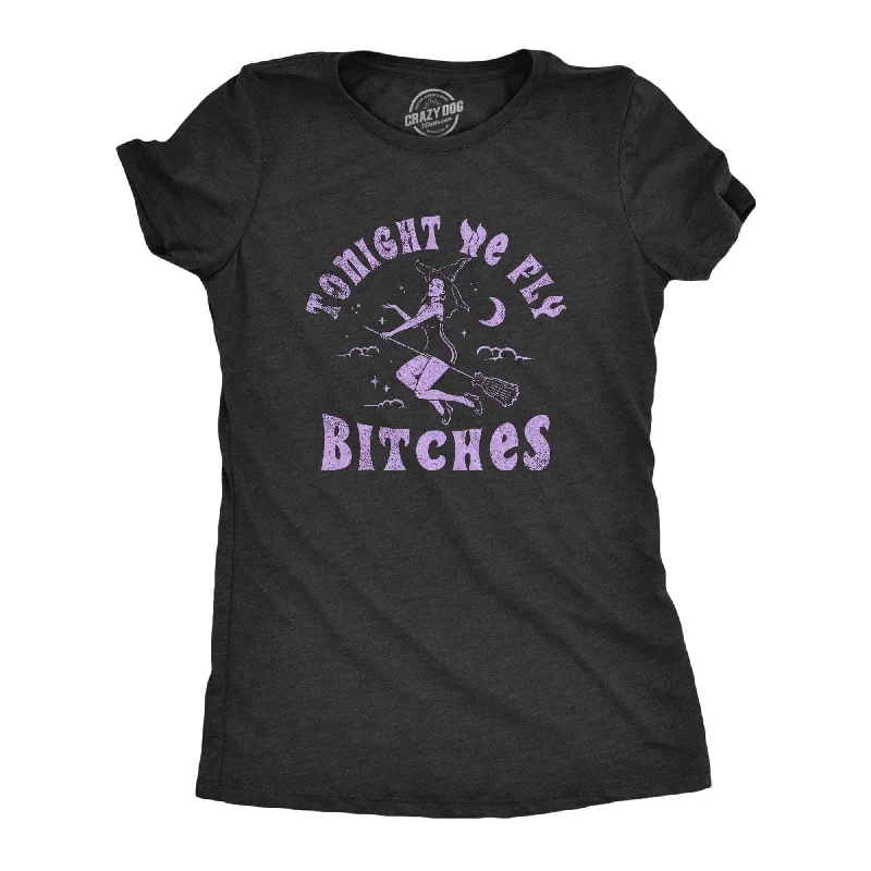 Tonight We Fly Bitches Women's T Shirt-- Polka Dot Checkered Tartan