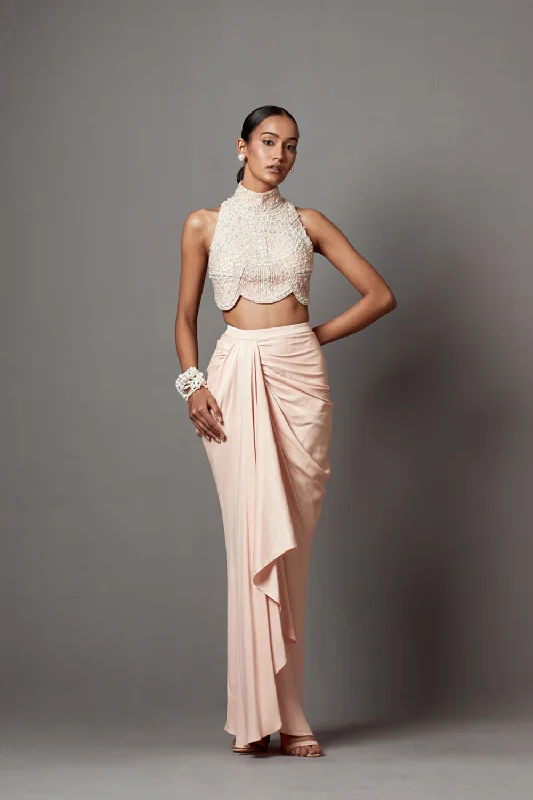 Drape Skirt + Blouse Subtle Shimmer Blouse
