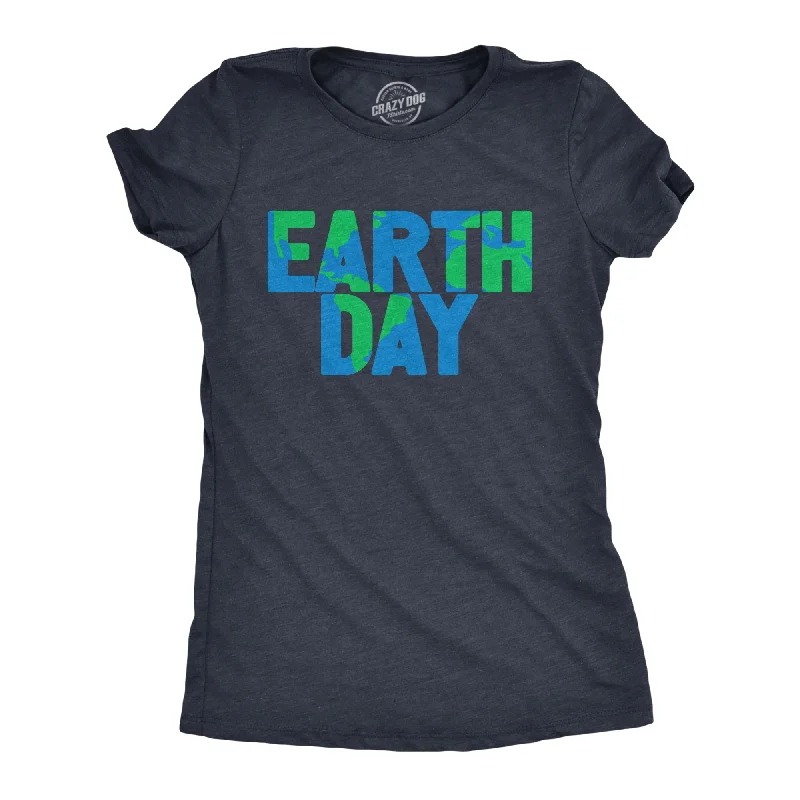 Earth Day Women's T Shirt-- Asymmetrical Pockets Print