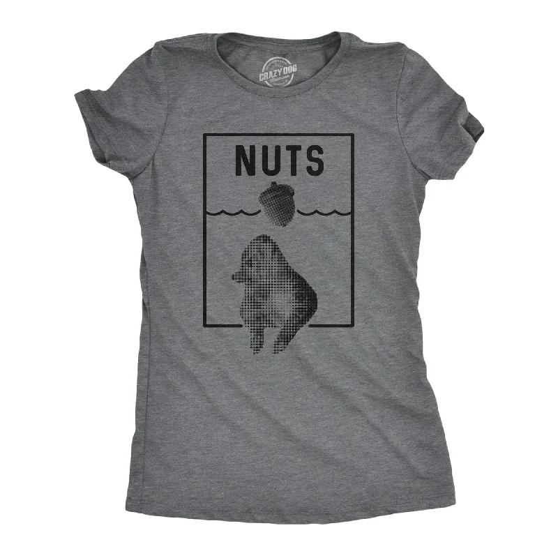 Nuts Jaws Squirrel Parody Women's T Shirt-- Handmade Hand-knitted Hand-woven