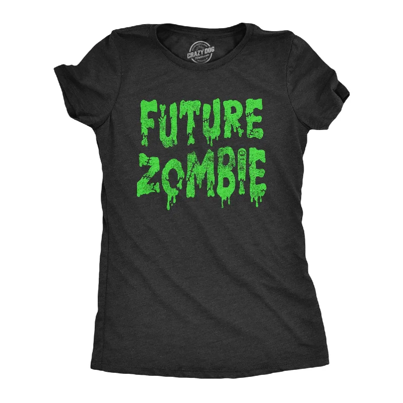 Future Zombie Women's T Shirt-- Zippered Front Buttoned Front Snap Front