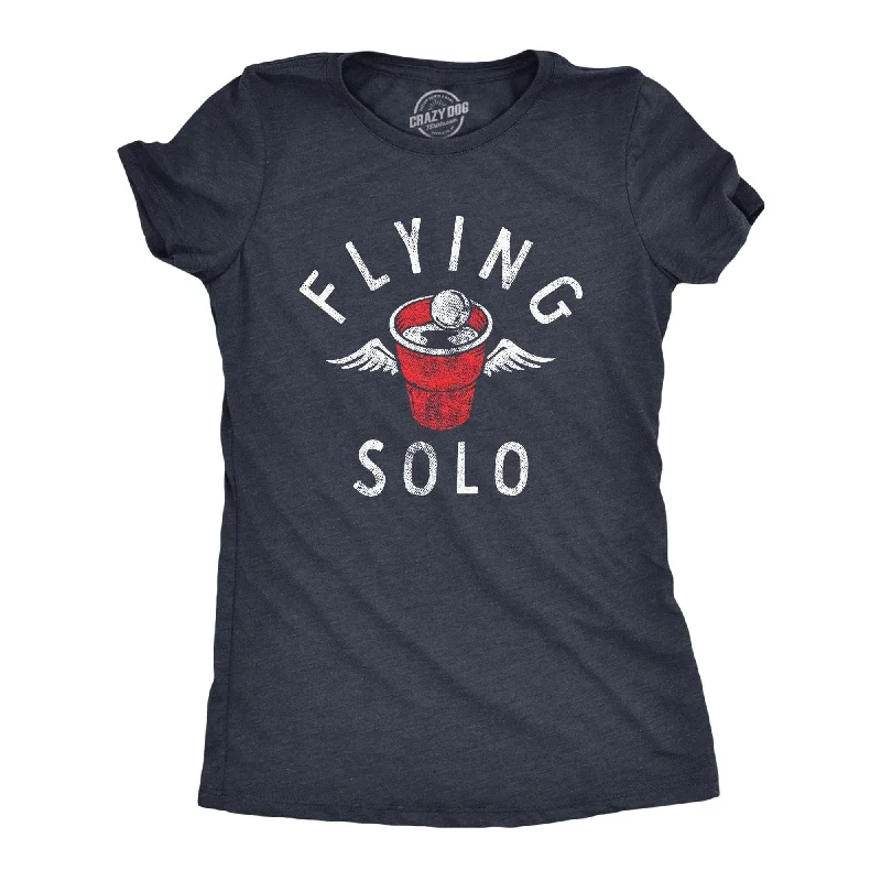 Flying Solo Women's T Shirt-- Oversized T-Shirt Spandex breathable