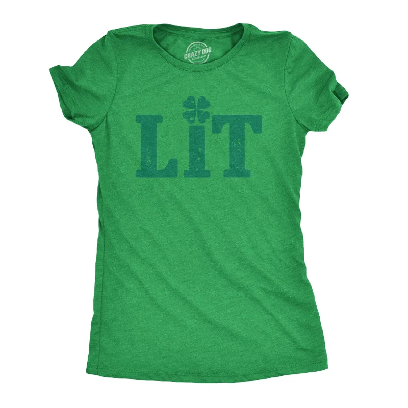 Lit Women's T Shirt-- Beaded Sequined Faux Fur