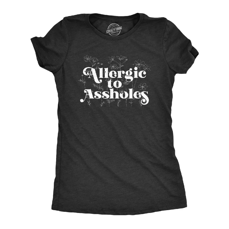 Allergic To Assholes Women's T Shirt-- Elegant Classic Vintage