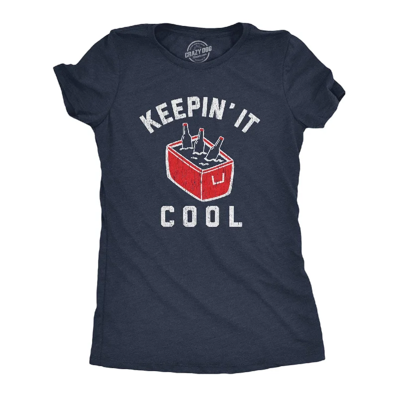 Keepin' It Cool Women's T Shirt-- Striped Floral Plaid