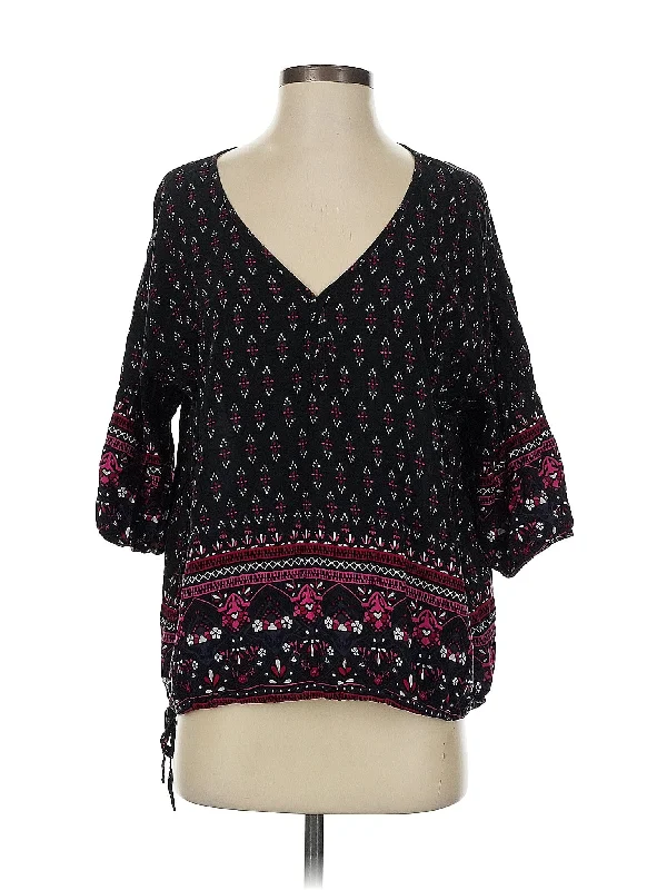 3/4 Sleeve Blouse Elegant Peplum Blouse