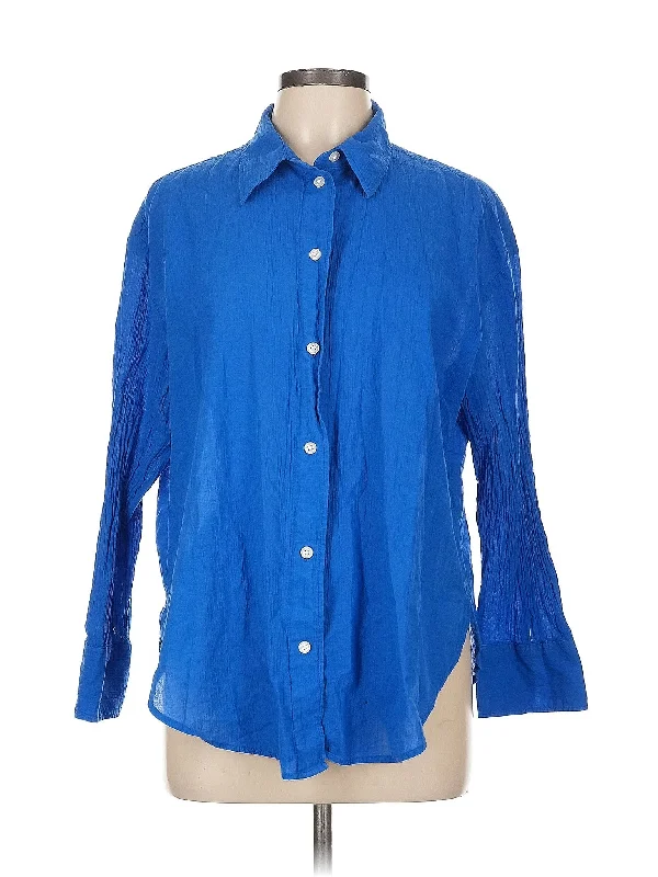 3/4 Sleeve Button Down Shirt-- Rayon Fabric Velvet Fabric Corduroy Fabric