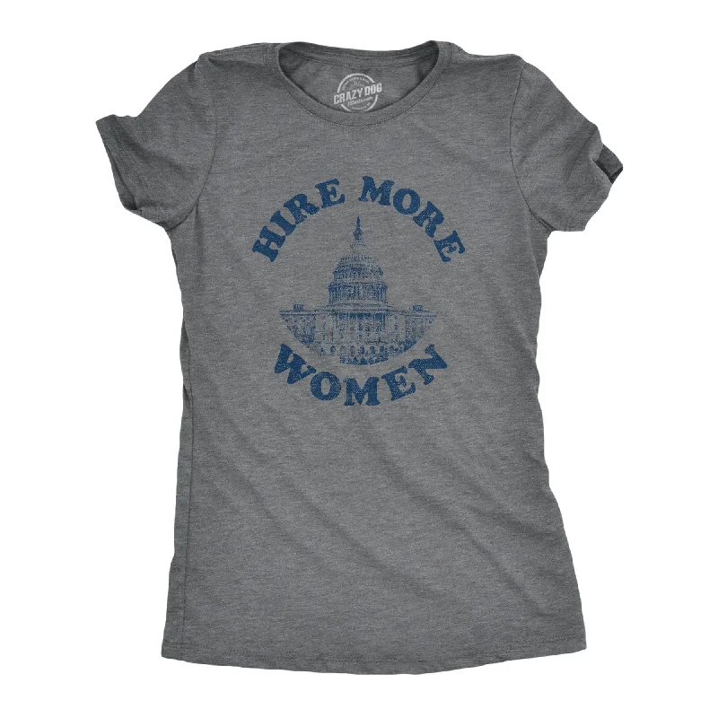Hire More Women Women's T Shirt-- Notch Collar Peter Pan Collar Cowl Neck