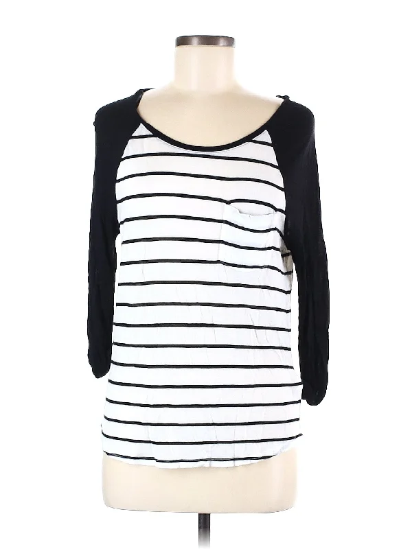 3/4 Sleeve T Shirt-- Fitted T-Shirt Seamless Stretchy