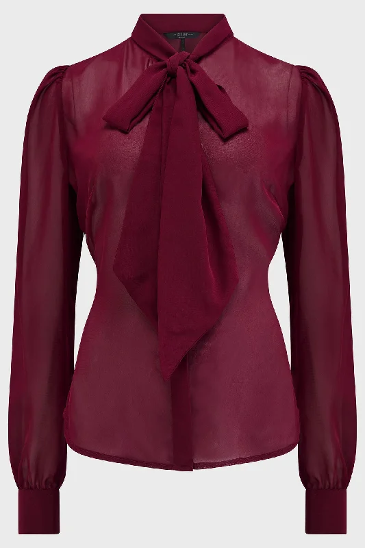 Crimson Oracle Blouse Office Formal Blouse