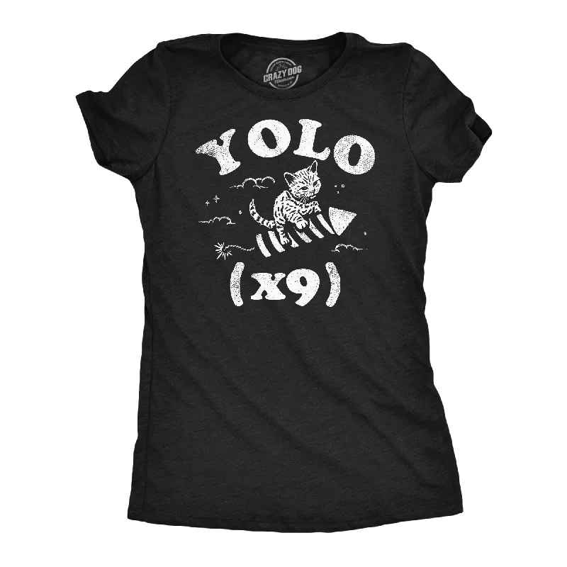 Yolo X9 Women's T Shirt-- Collared Crew Neck Turtle Neck