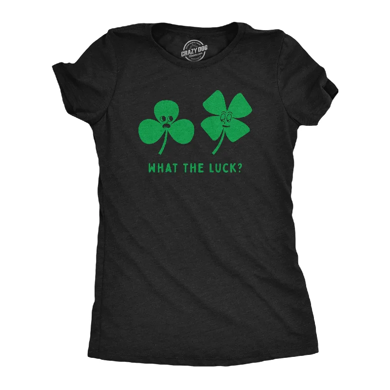 What The Luck Women's T Shirt-- Houndstooth Herringbone Solid