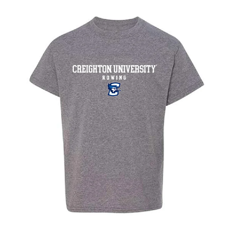 Creighton - NCAA Women's Rowing : Jaimie Gale - Classic Shersey Youth T-Shirt-- Ribbed T-Shirt High Neck Heavyweight Creighton - NCAA Women's Rowing : Jaimie Gale - Classic Shersey Youth T-Shirt-- Ribbed T-Shirt High Neck Heavyweight