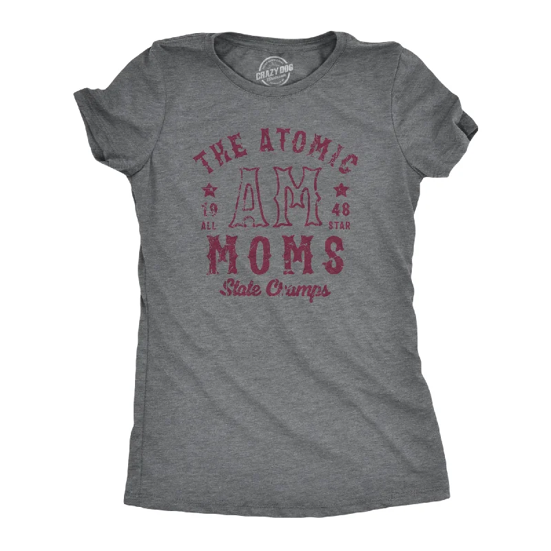 The Atomic Moms State Champs Women's T Shirt-- Silk Blend Satin Velvet