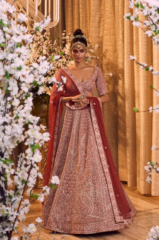 Lehenga, Blouse With Dupatta Elegant Silk Blouse