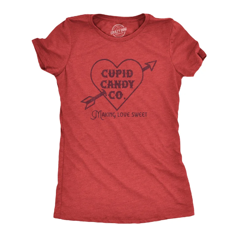 Cupid Candy Co Women's T Shirt-- Embroidered Appliqued Beaded