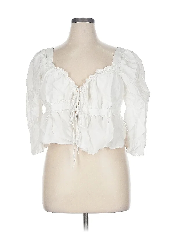3/4 Sleeve Blouse Side Tie Blouse
