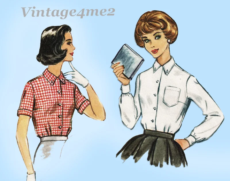 McCall's 5119: 1950s Classic Misses Blouse Size 34 Bust Vintage Sewing Pattern Chic Sleeveless Blouse McCall's 5119: 1950s Classic Misses Blouse Size 34 Bust Vintage Sewing Pattern Chic Sleeveless Blouse