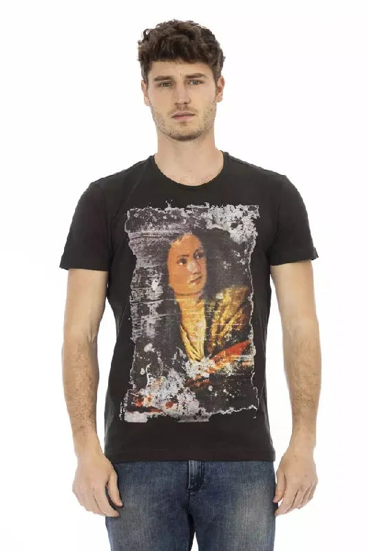 Black Cotton Men T-shirt-- Cozy Warm Stylish