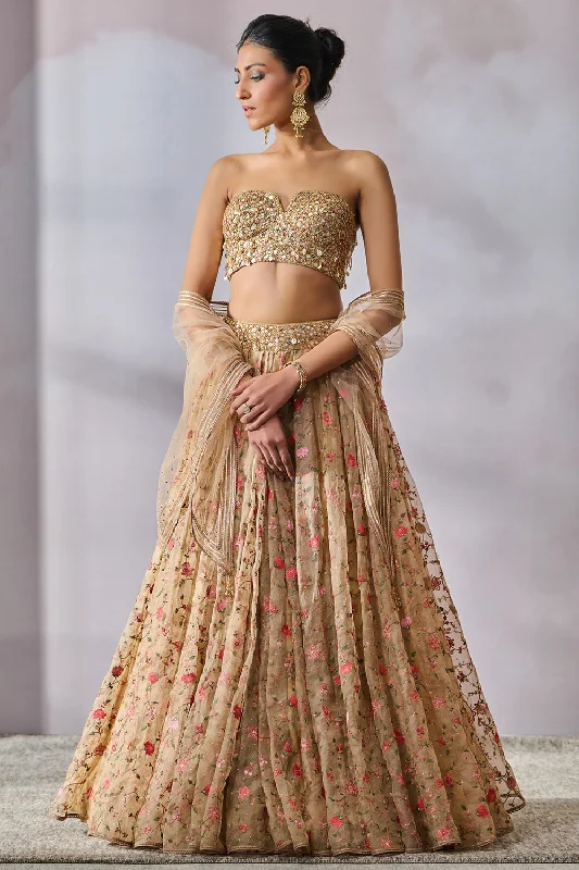Blouse Scarf Lehenga Silky Draped Blouse