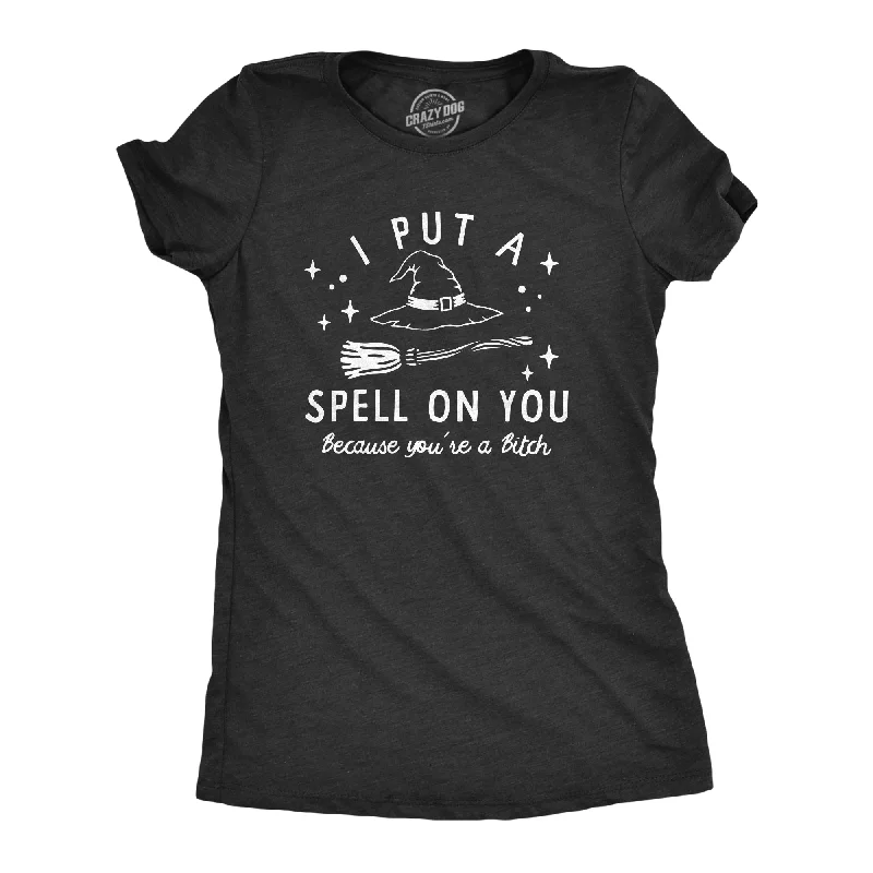 I Put A Spell On You Women's T Shirt-- Print Jacquard Patchwork