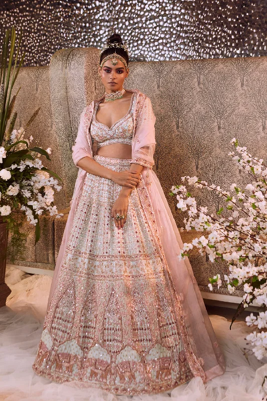 Lehenga, Blouse With Dupatta Vintage Lace Blouse