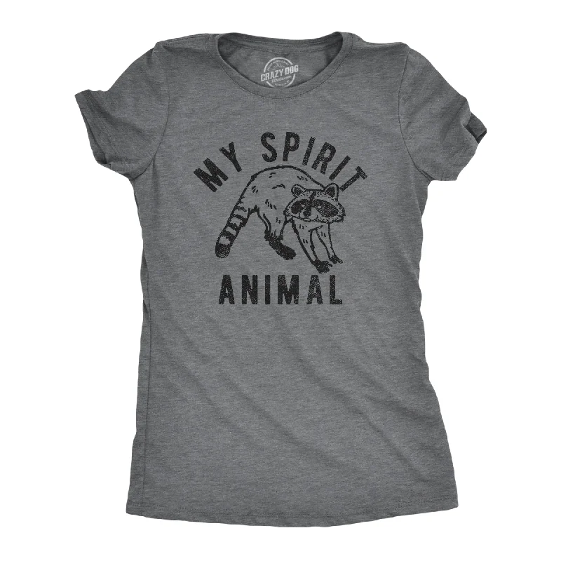 My Spirit Animal Raccoon Women's T Shirt-- Mesh Blend Leather Blend Suede Blend