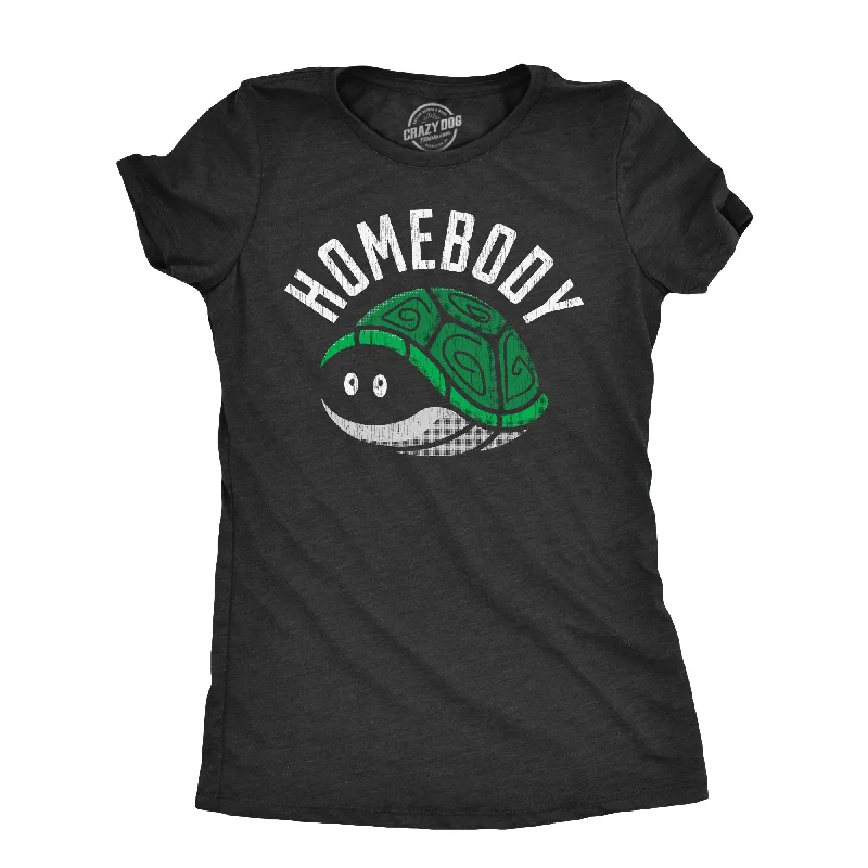 Homebody Women's T Shirt-- Solid Print Embellished