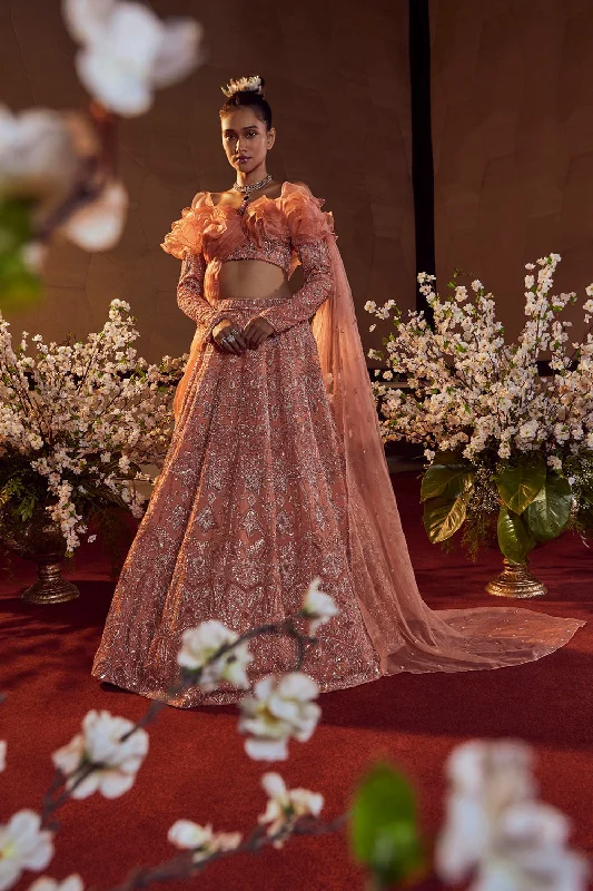Lehenga, Blouse With Dupatta Drape Neck Blouse