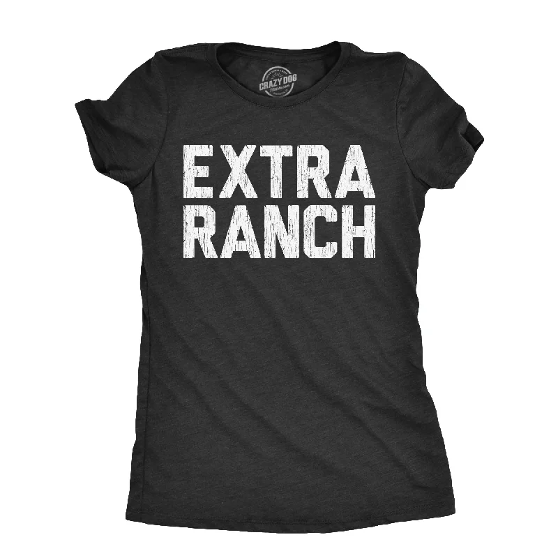 Extra Ranch Women's T Shirt-- Ribbed Striped Patterned