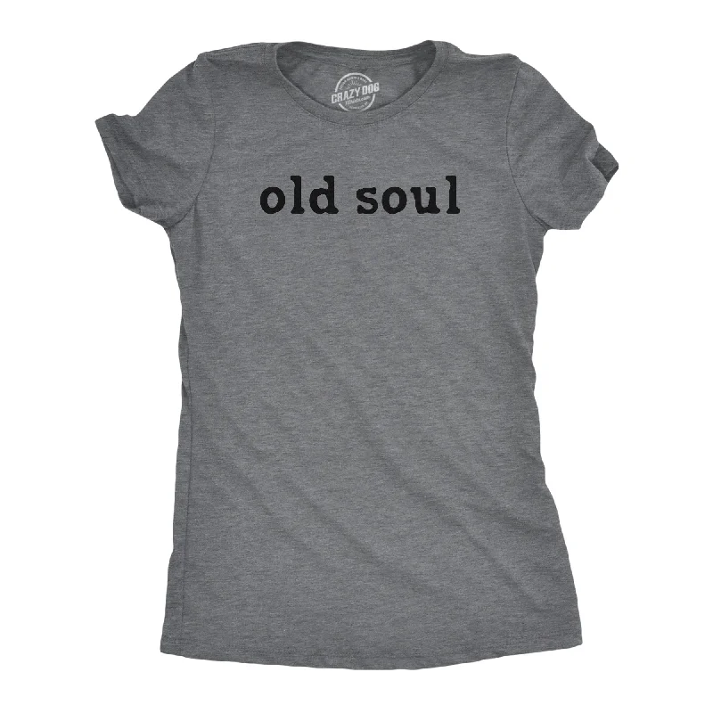Old Soul Women's T Shirt-- Collared T-Shirt Boat Neck A-Line