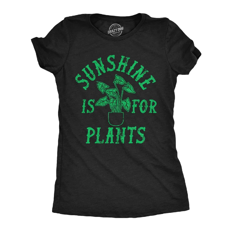 Sunshine Is For Plants Women's T Shirt-- Hooded Caped Shawl Collar