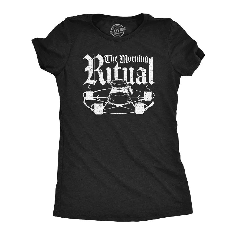 The Morning Ritual Women's T Shirt-- Boxy Fit Fitted Loose