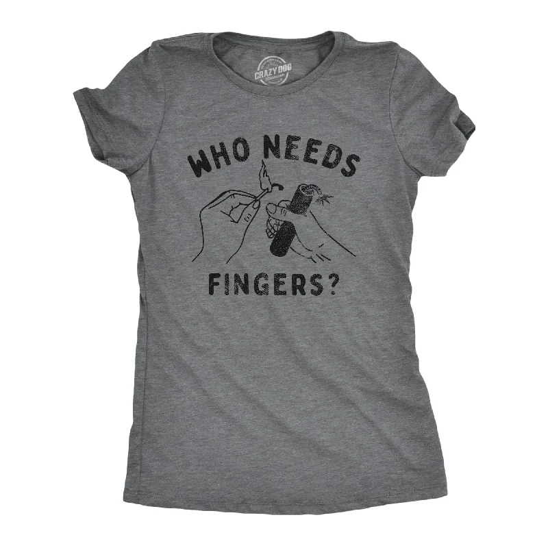 Who Needs Fingers Women's T Shirt-- Hooded Caped Shawl Collar
