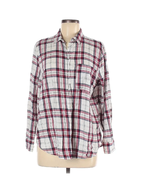3/4 Sleeve Button Down Shirt-- Hooded Caped Shawl Collar