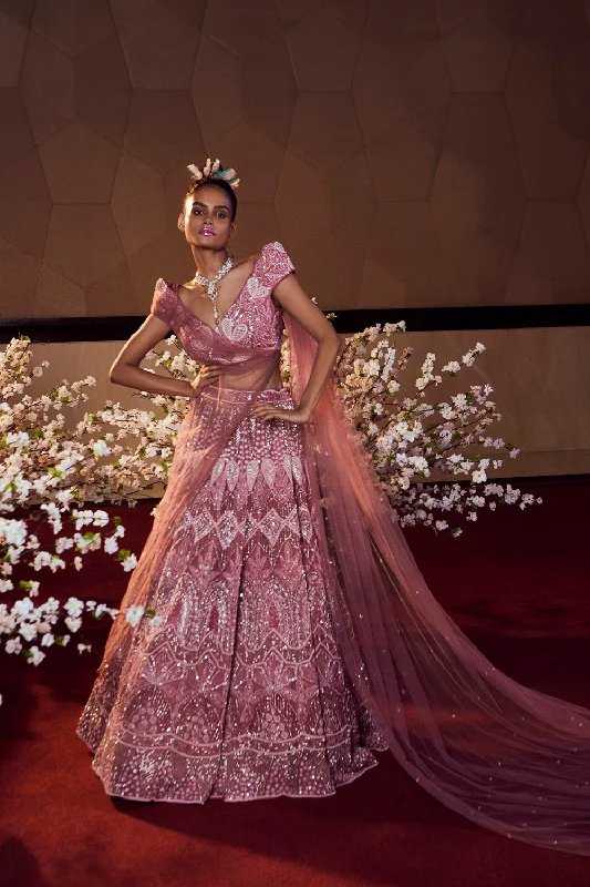Lehenga, Blouse With Dupatta Satin Long Blouse