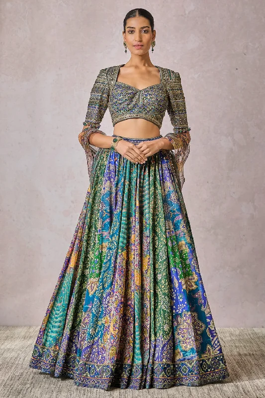 Blouse Scarf Lehenga Double-Layered Blouse