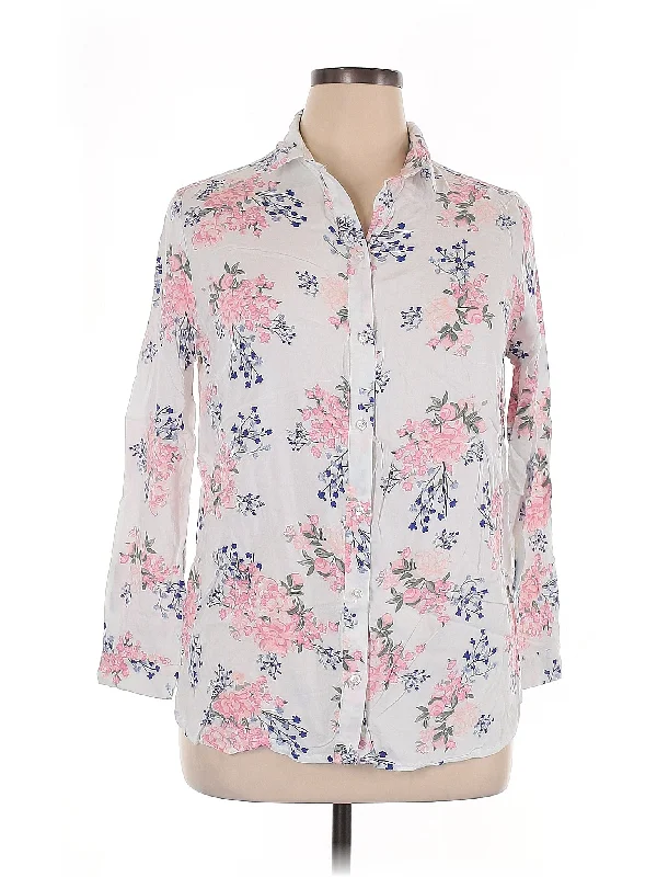 3/4 Sleeve Blouse Embroidered Cotton Blouse