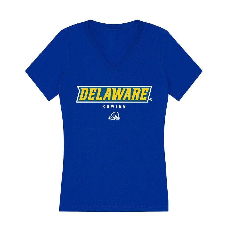 Delaware - NCAA Women's Rowing : Sophia Iorio - Women's V-Neck T-Shirt-- Rayon Fabric Velvet Fabric Corduroy Fabric Delaware - NCAA Women's Rowing : Sophia Iorio - Women's V-Neck T-Shirt-- Rayon Fabric Velvet Fabric Corduroy Fabric
