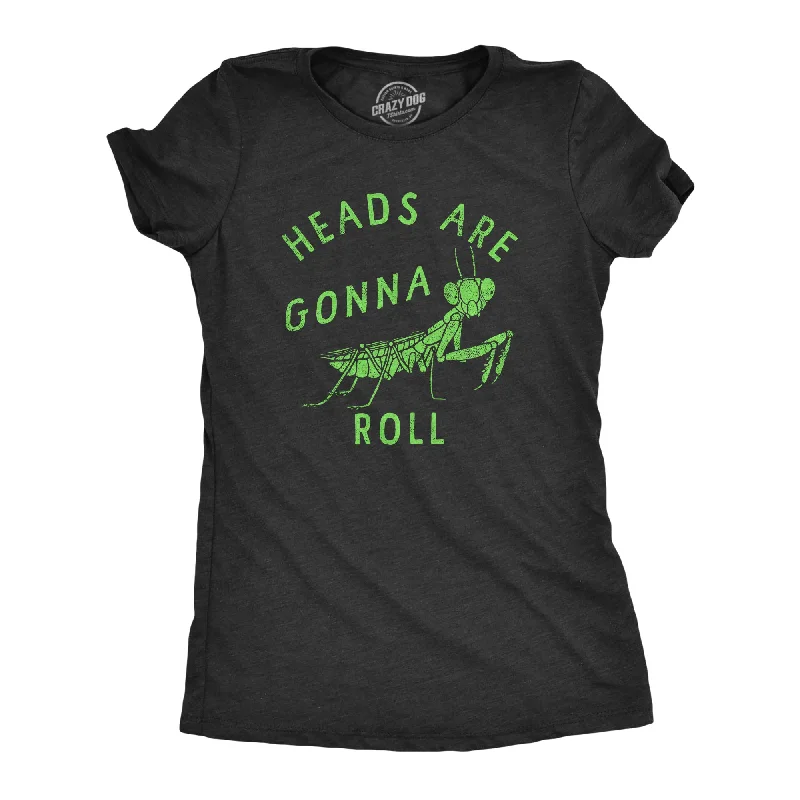 Heads Are Gonna Roll Women's T Shirt-- Solid Color Striped Floral