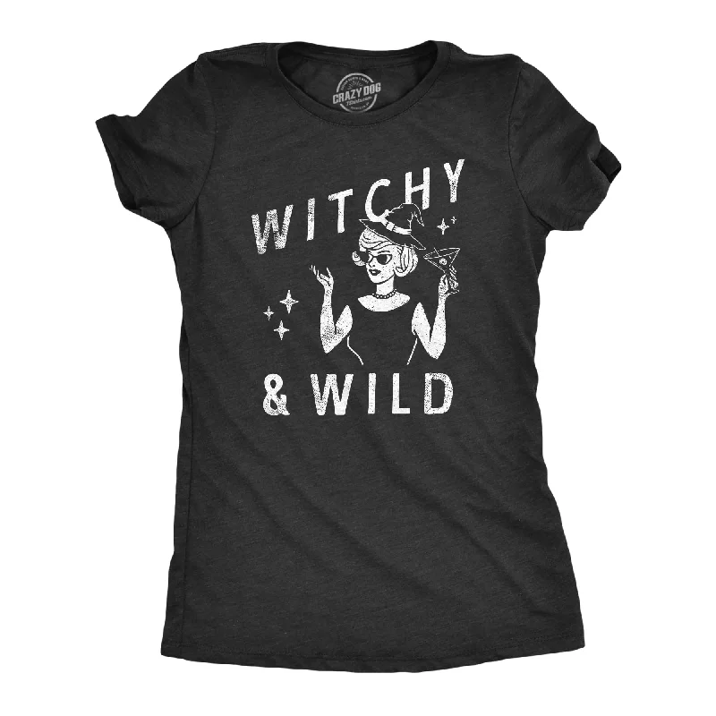 Witchy And Wild Women's T Shirt-- Houndstooth Herringbone Solid
