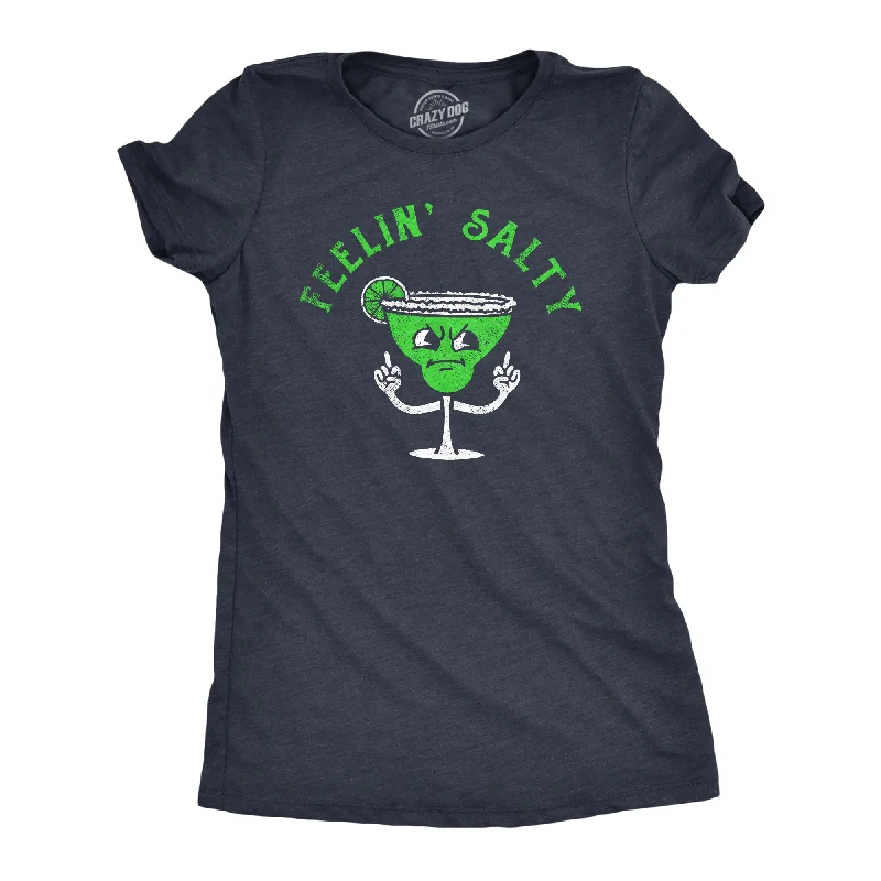 Feelin Salty Women's T Shirt-- Plaid T-Shirt Polka Dot Checkered