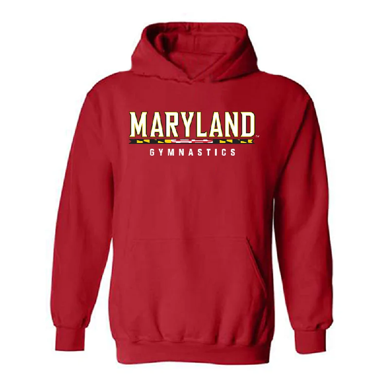 Maryland - NCAA Women's Gymnastics : Taylor Rech - Classic Shersey Hooded Sweatshirt Hoodie with Rhinestones Sparkly Elegant Maryland - NCAA Women's Gymnastics : Taylor Rech - Classic Shersey Hooded Sweatshirt Hoodie with Rhinestones Sparkly Elegant