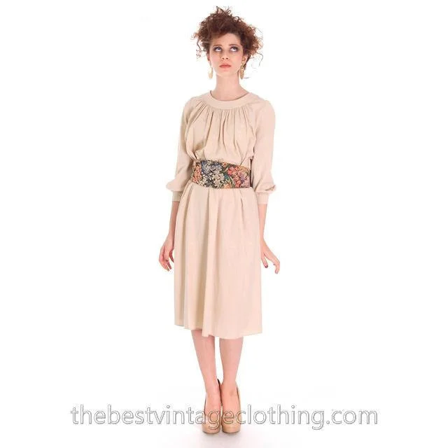Vintage Vuokko Nurmesniemi Peasant Dress Ivory Linen 1960s S Tunics Exclusive limited Vintage Vuokko Nurmesniemi Peasant Dress Ivory Linen 1960s S Tunics Exclusive limited