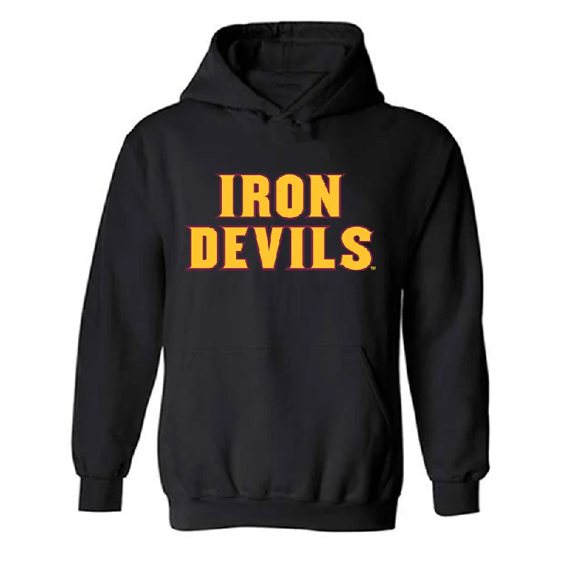 Arizona State - NCAA Women's Gymnastics : Lilia Purler - Replica Shersey Hooded Sweatshirt Hoodie with Monochrome Minimalist Simple Arizona State - NCAA Women's Gymnastics : Lilia Purler - Replica Shersey Hooded Sweatshirt Hoodie with Monochrome Minimalist Simple