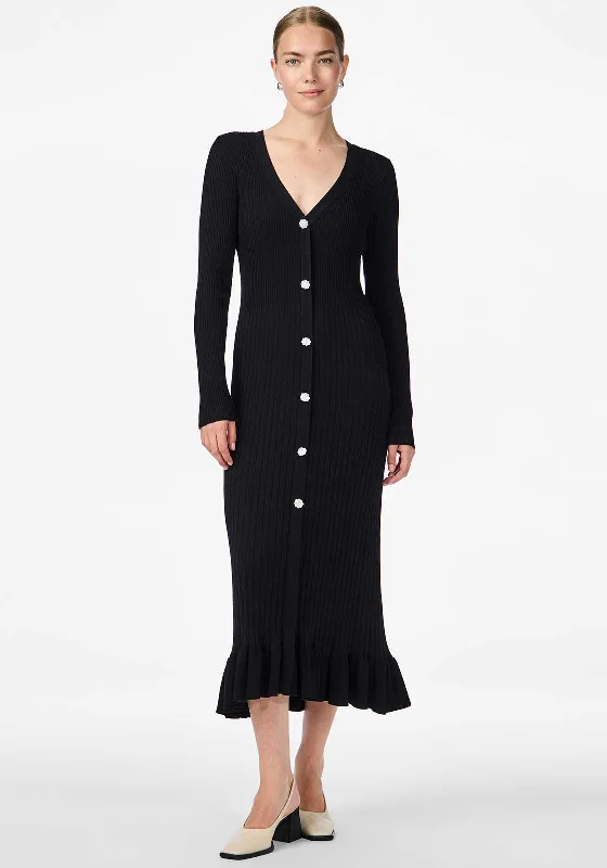 Y.A.S Mikke Ribbed Knit Dress, Black Tunics Favorite customer